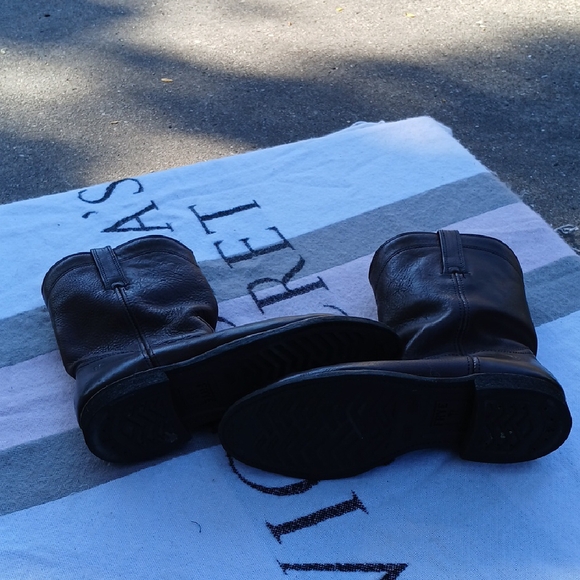 Frye Dark Leather Ankle Boots - Picture 6 of 16